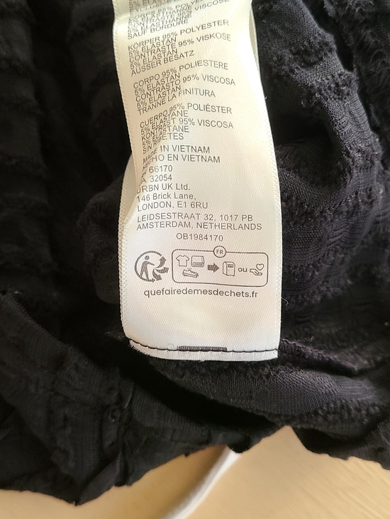 Free People Black Tank Top with White Trim Open Back Tie - Picture 6 of 6